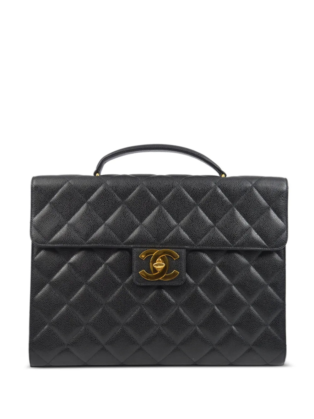 CHANEL 1995 CC turn lock briefcase