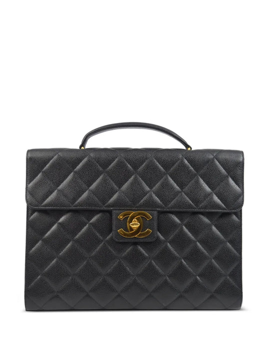 CHANEL 1995 CC turn lock briefcase