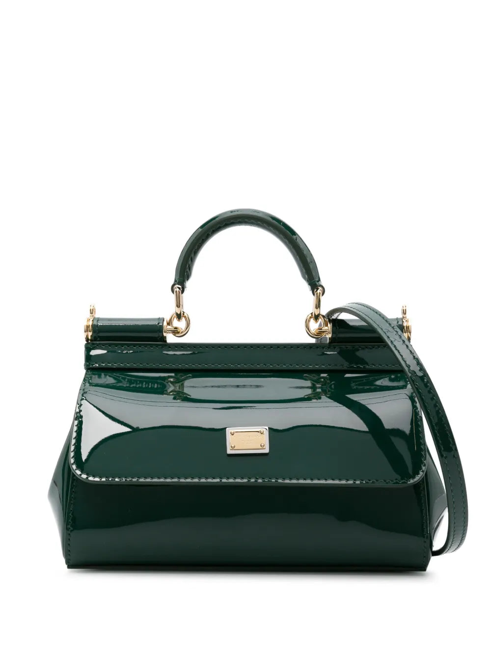 Dolce & Gabbana small Sicily patent leather tote bag