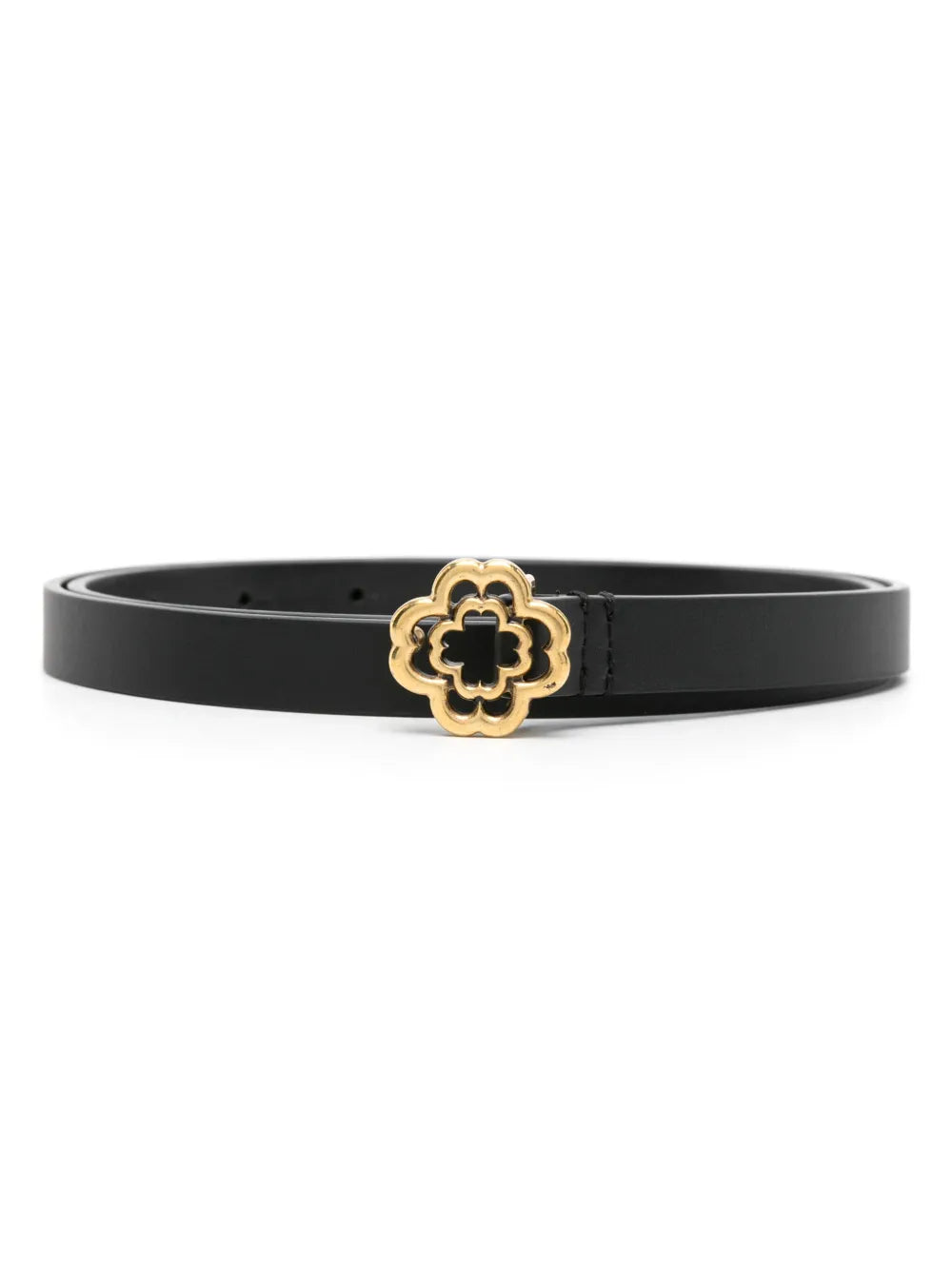 Maje Clover slim leather belt