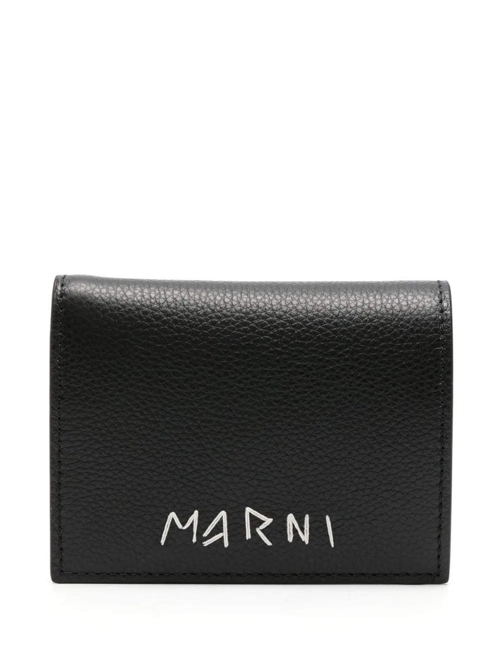 Marni logo embroidered leather wallet