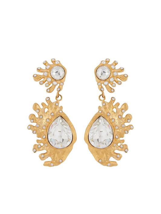 Oscar de la Renta Cactus crystal embellished earrings