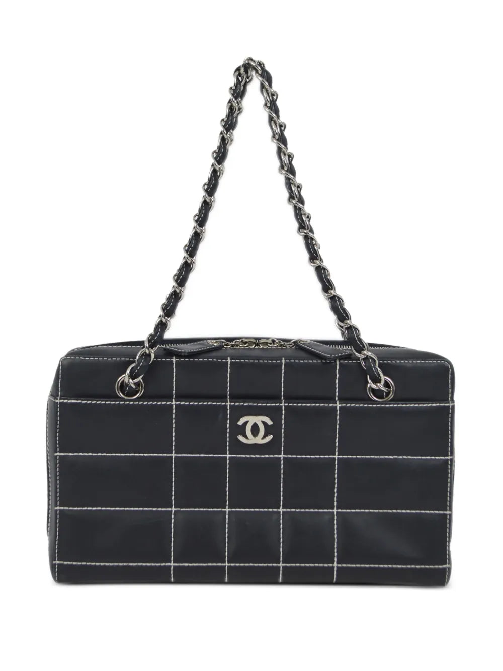 CHANEL 2002 Choco Bar quilted shoulder bag