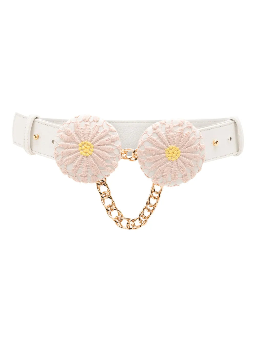 Lethicia Bronstein Margarita flowel appliqué belt
