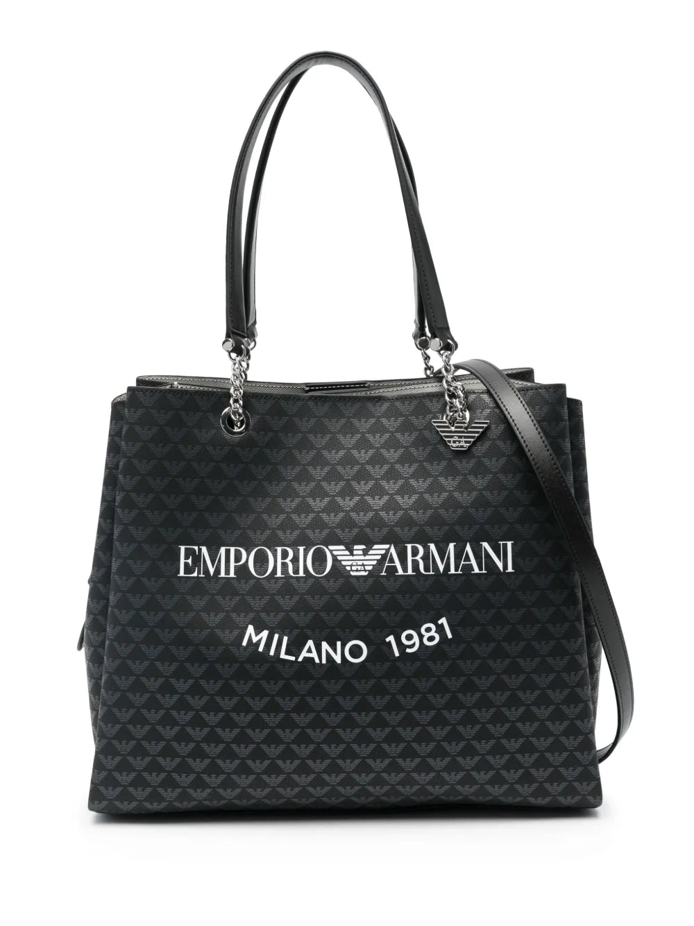 Emporio Armani logo print tote bag