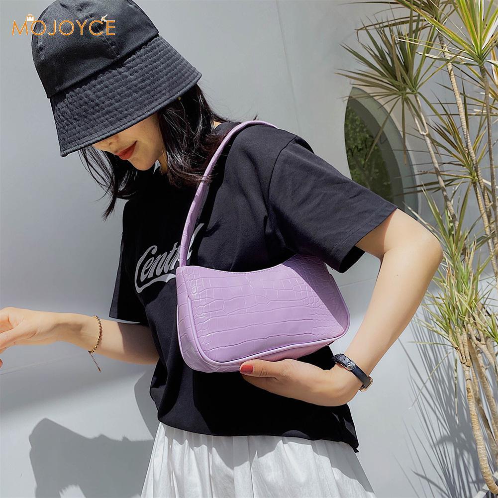 Candy Color Half Moon Armpit Shoulder Bag for Women