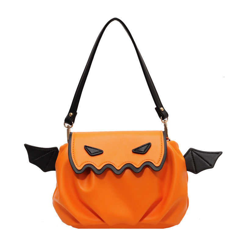 Halloween Pumpkin Crossbody Bag – Funny Cartoon Shoulder Bag for Women
