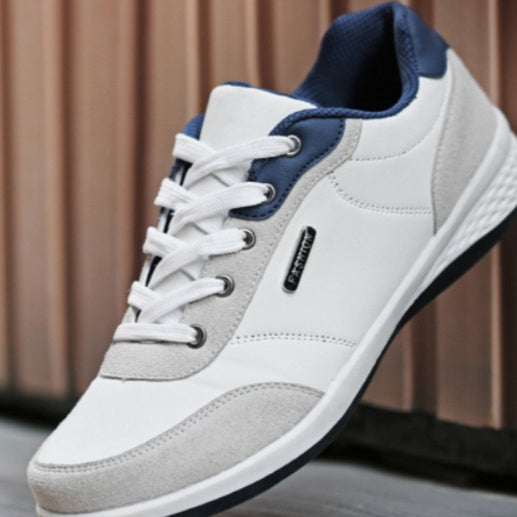 Men’s Light Sports Casual Shoes – Autumn Microfiber Leather Sneakers