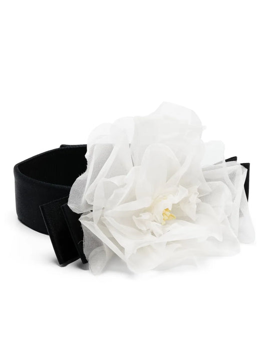 Dolce & Gabbana floral appliqué satin choker necklace