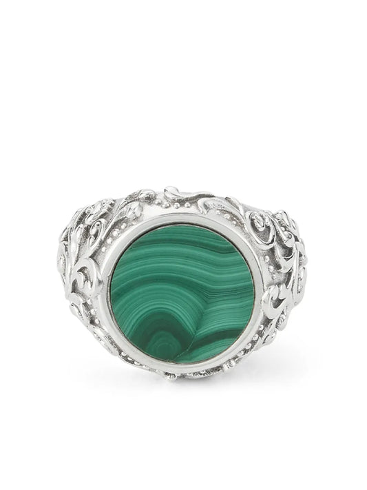 Emanuele Bicocchi Arabesque malachite ring