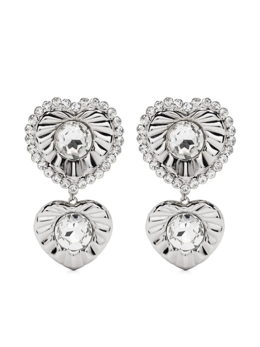 Alessandra Rich crystal embellished drop earrings