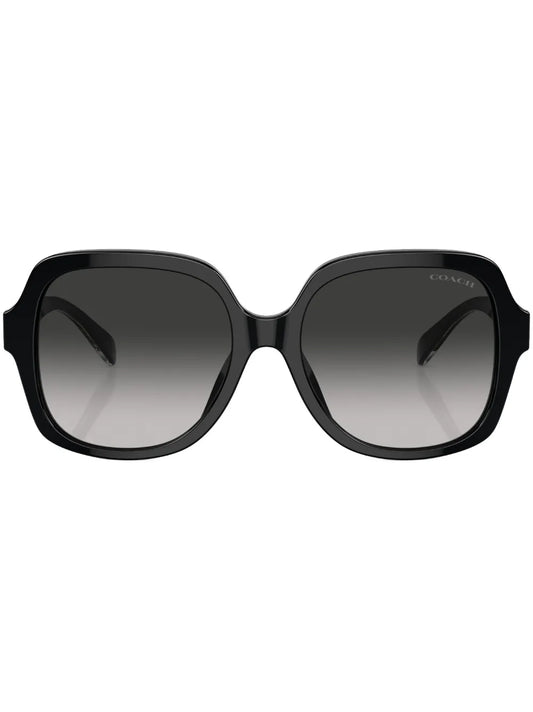 Coach logo plaque oversize frame sunglasses