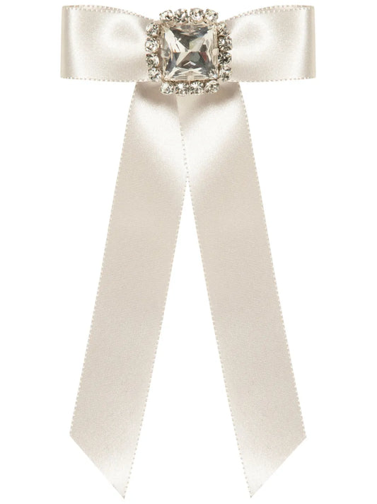Jennifer Behr Zora silk bow barrette