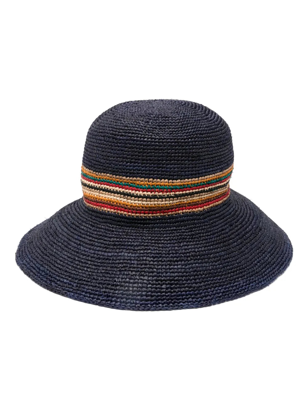 Paul Smith contrast panel straw hat