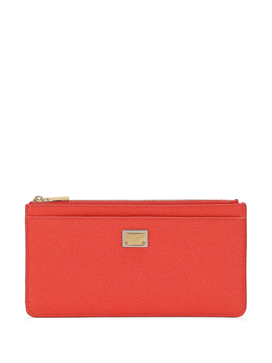 Dolce & Gabbana logo plaque leather card holder