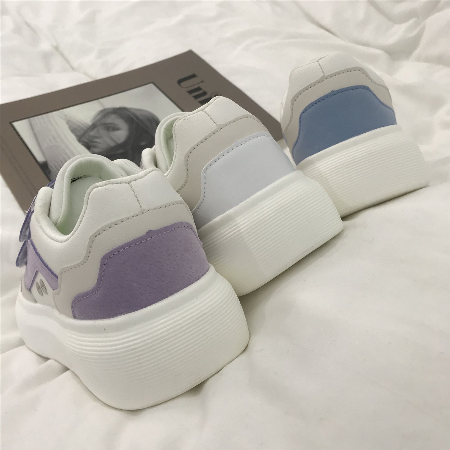 Rainbow Marshmallow Platform White Shoes Women New Magic