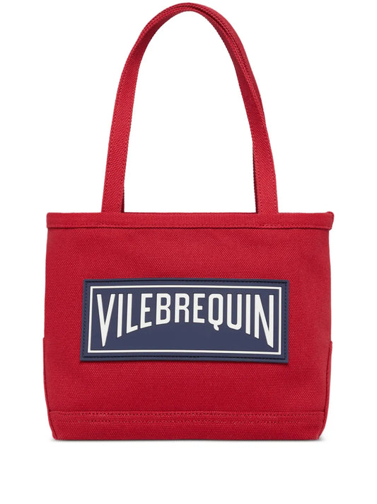 Vilebrequin logo appliquéd cotton beach bag