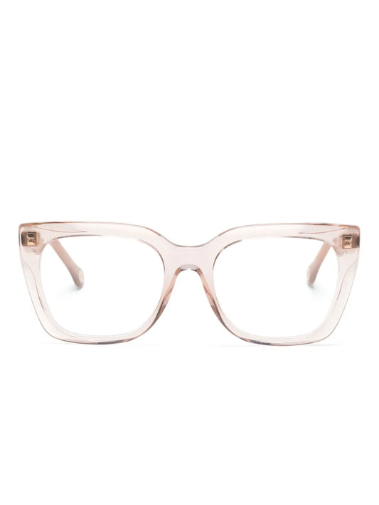 Carolina Herrera translucent oversize frame glasses