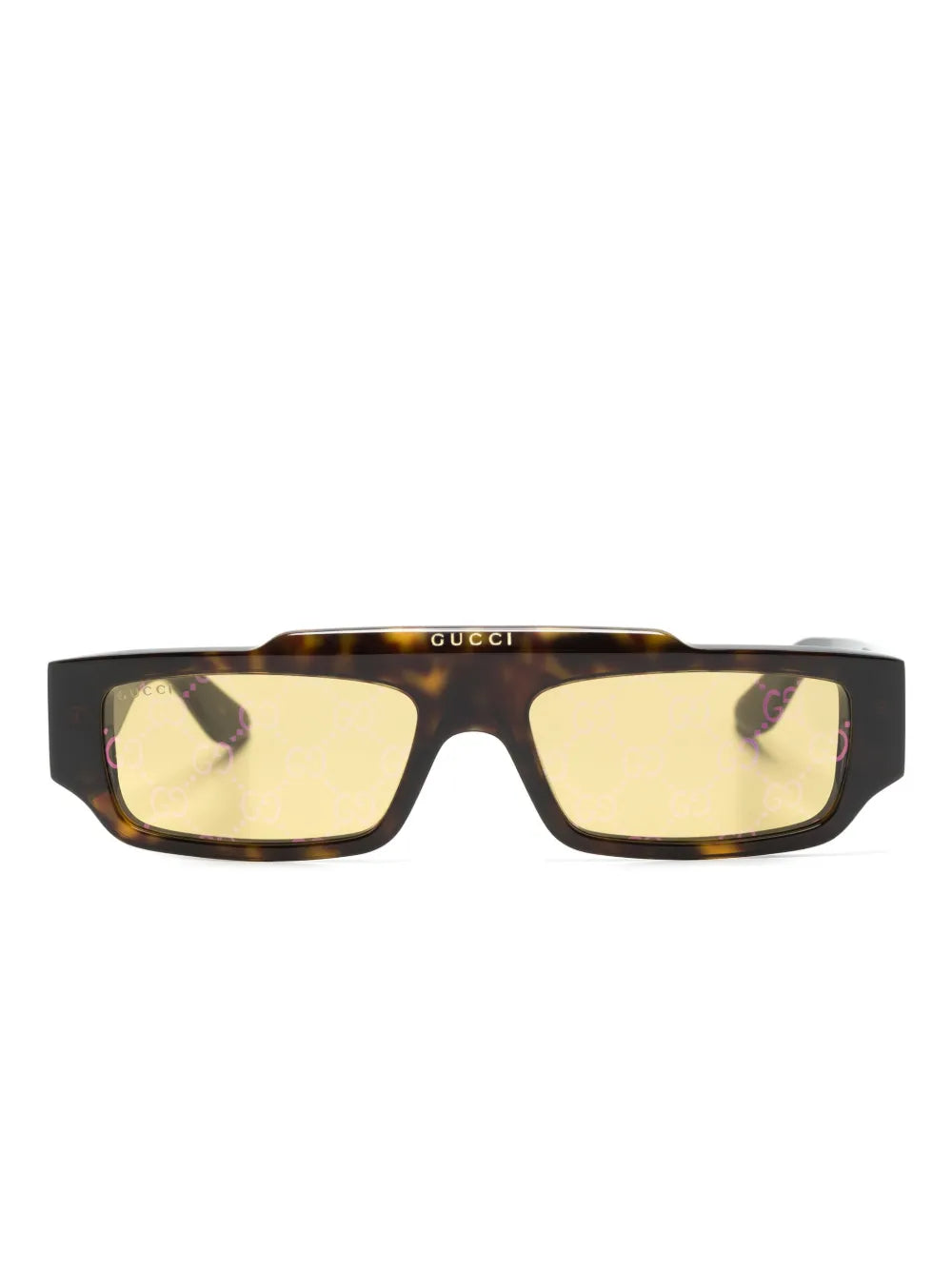 Gucci Eyewear tortoiseshell rectangle frame sunglasses