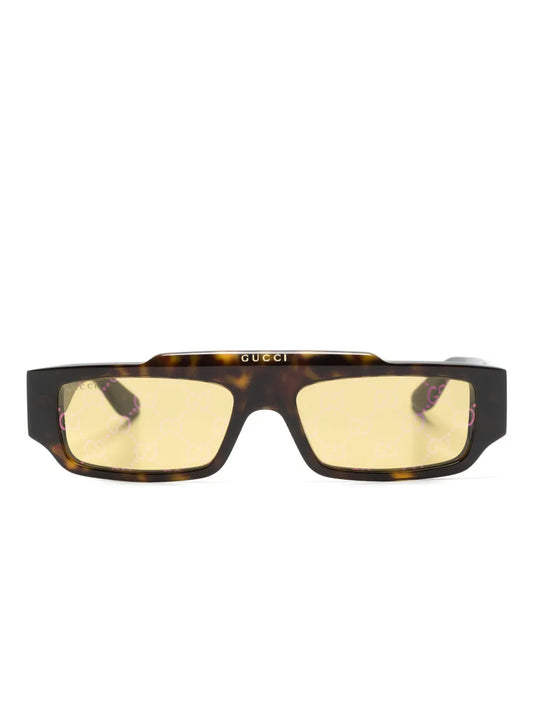 Gucci Eyewear tortoiseshell rectangle frame sunglasses
