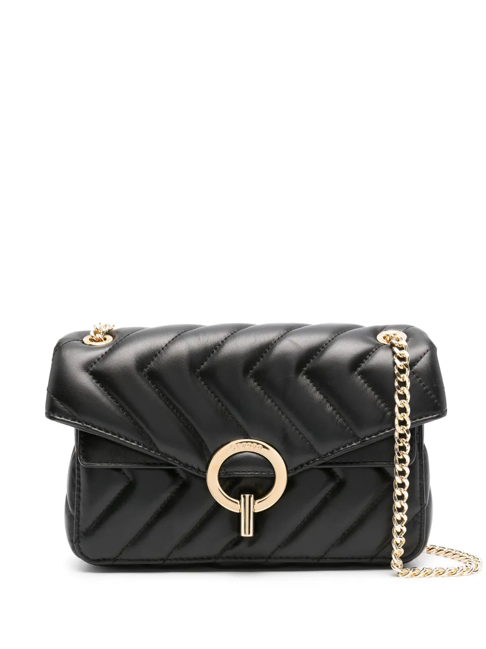 SANDRO Yza quilted leather shoulder bag