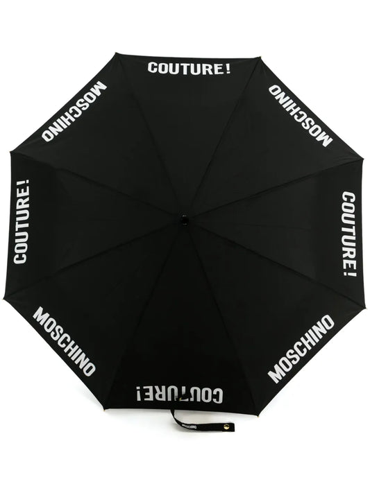 Moschino logo lettering print foldable umbrella