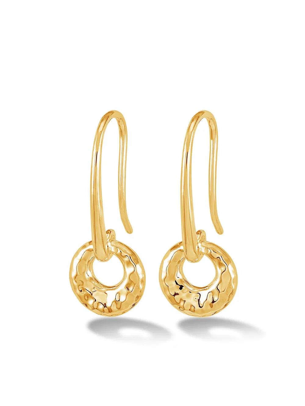 DOWER AND HALL Hammered Bean Drop dangle earrings