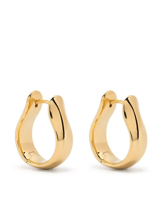 Tom Wood medium Oyster hoop design earrings