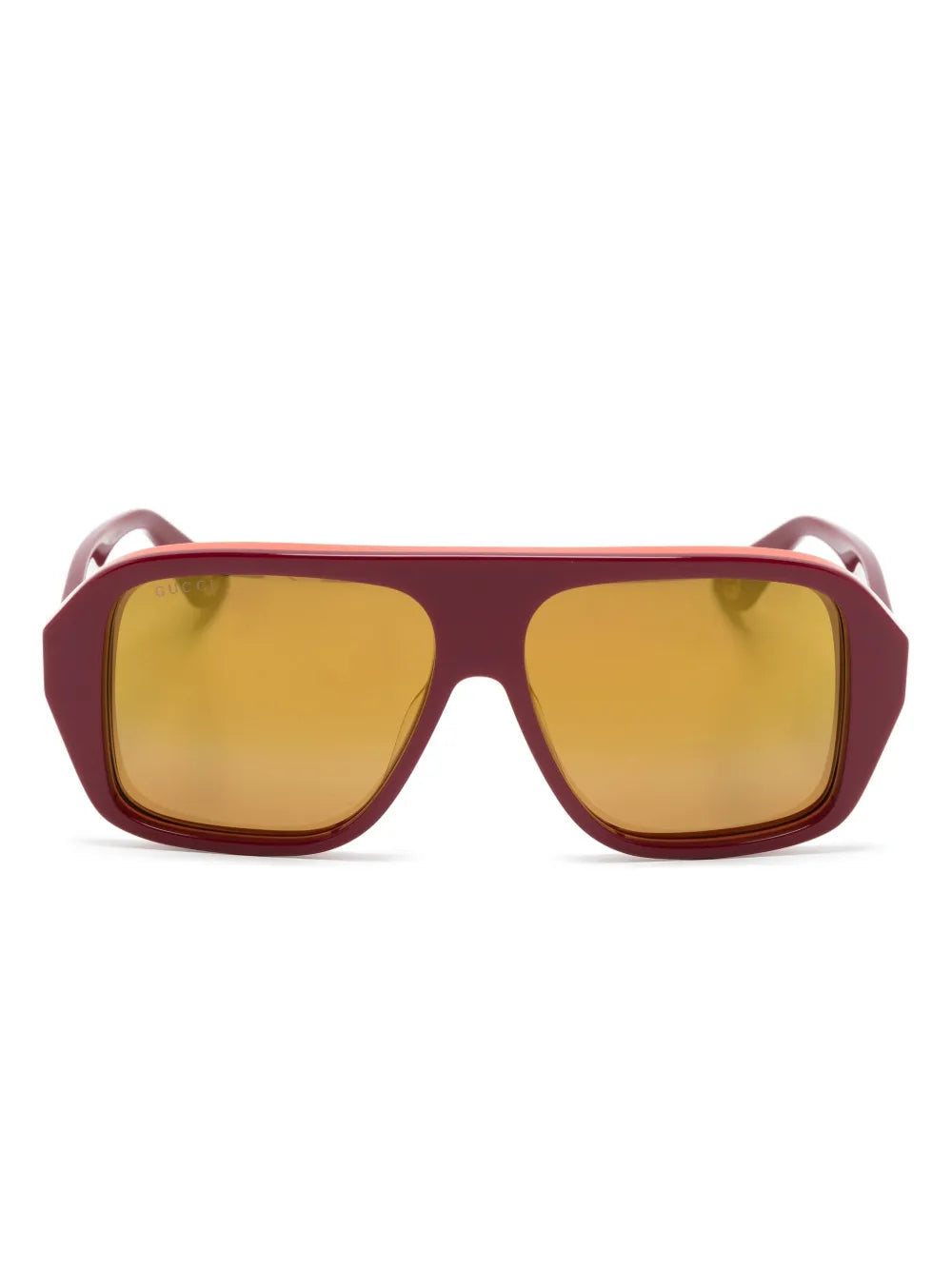 Gucci Eyewear logo engraved oversize frame sunglasses