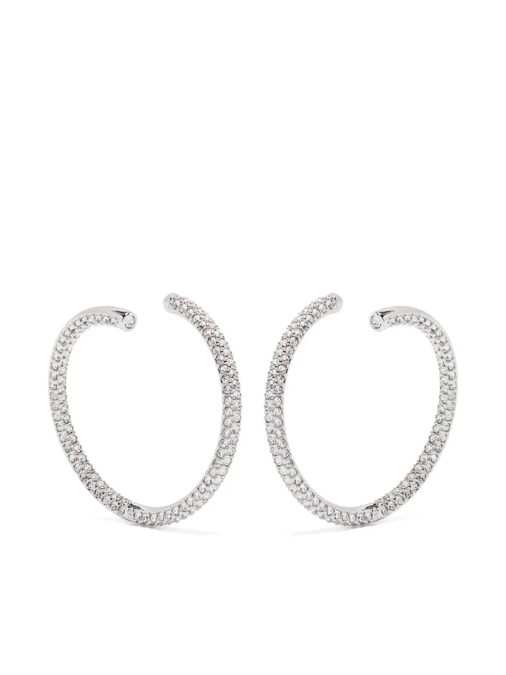 Swarovski Dextera sculpted  hoop earrings
