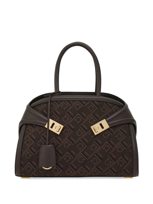 Ferragamo small Hug jacquard handbag