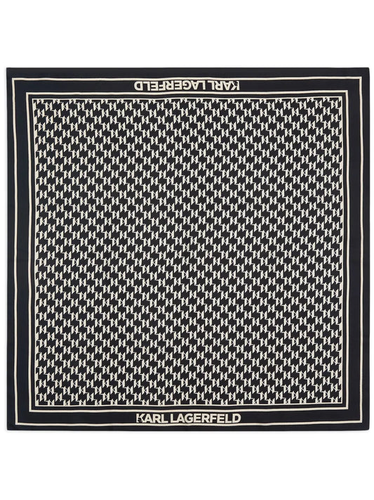 Karl Lagerfeld monogram print silk scarf