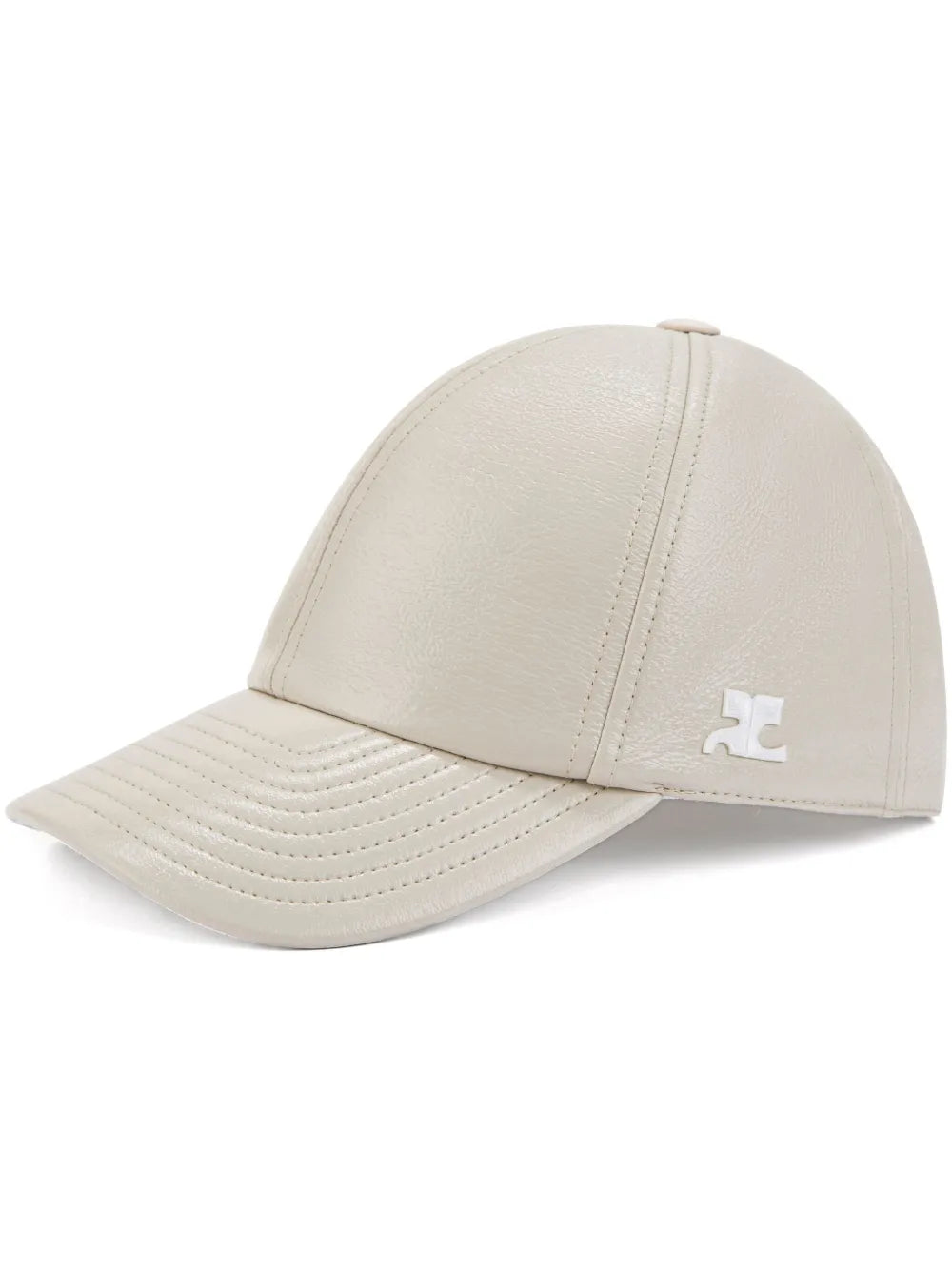 Courrèges logo embroidered patent cap