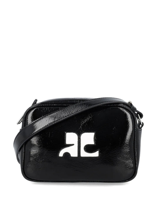 Courrèges Reedition Naplack leather mini bag