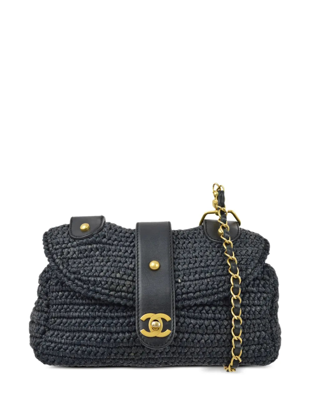 CHANEL 2006 CC raffia shoulder bag