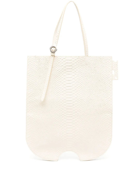 Off-White snakeskin efffect tote bag