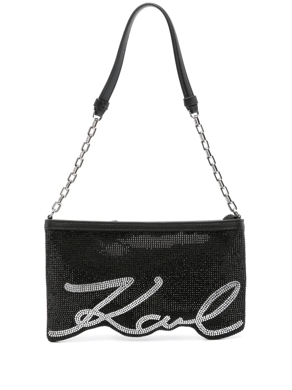 Karl Lagerfeld rhinestone logo shoulder bag