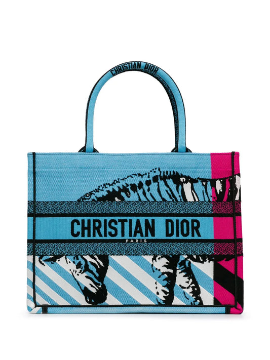 Christian Dior 2022 Medium D Jungle Pop Book tote bag