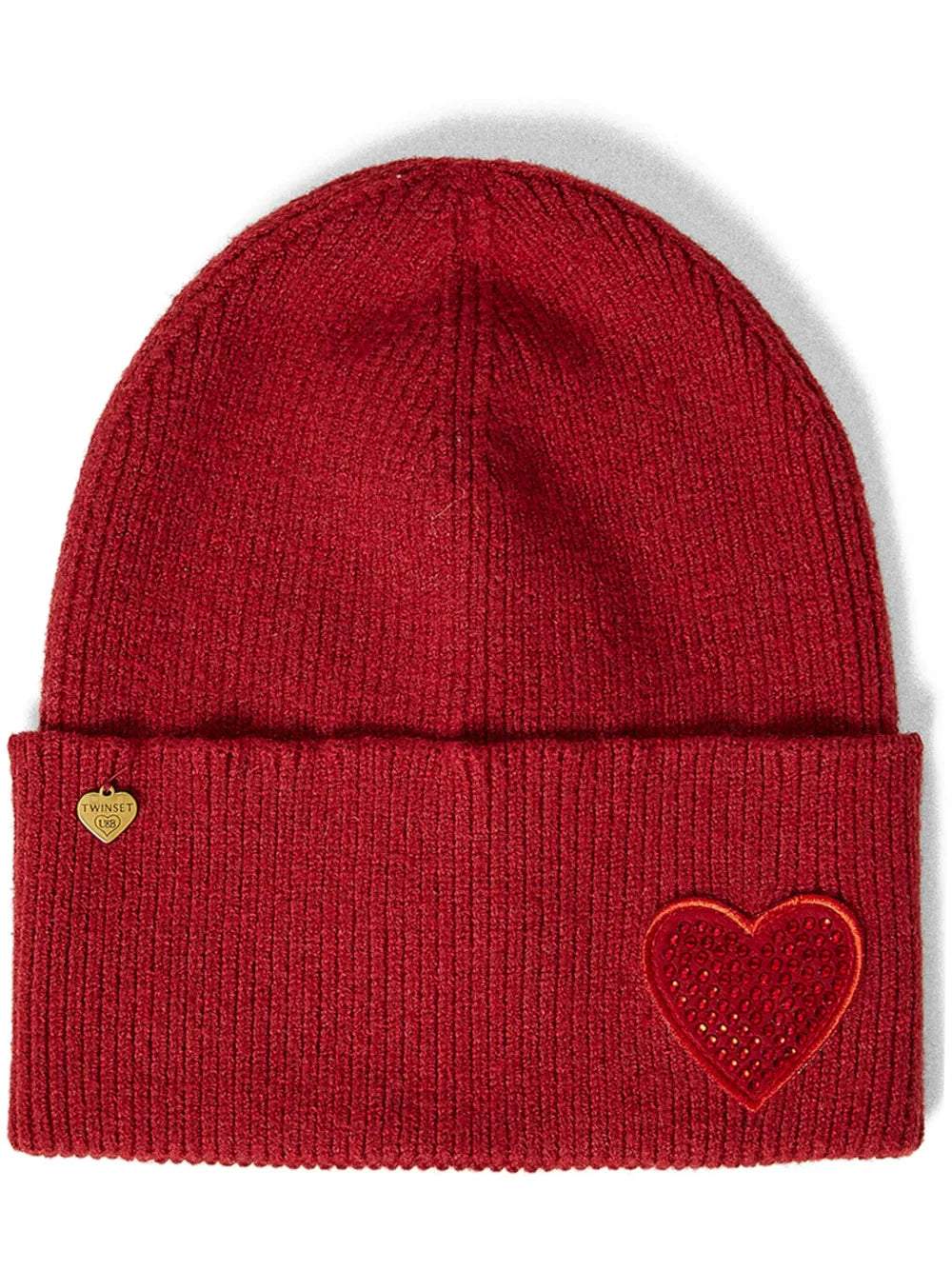 TWINSET heart patch beanie