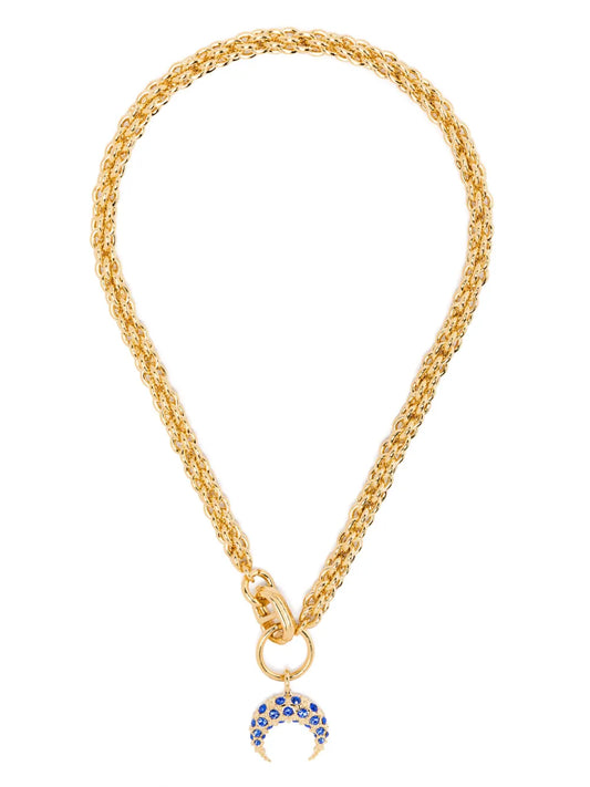 Marine Serre Moon pendant necklace
