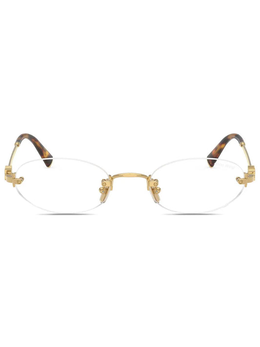 Miu Miu Eyewear oval rimless glasses