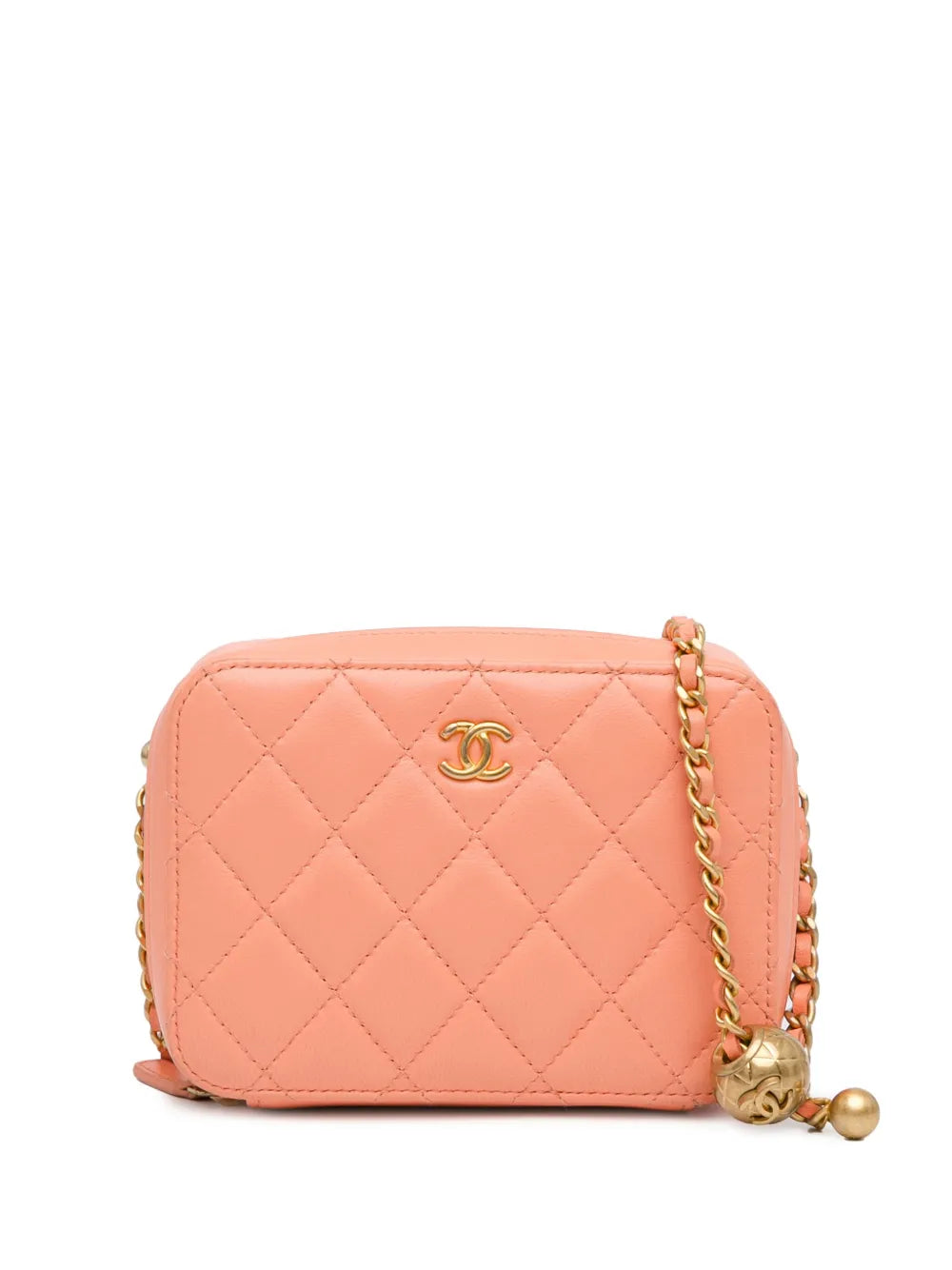 CHANEL 2021 2023 CC Quilted Lambskin Pearl Crush Camera crossbody bag