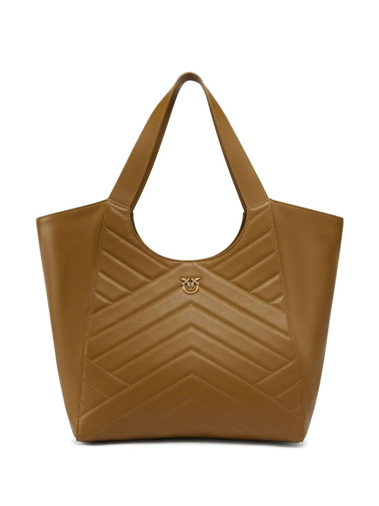 PINKO chevron quilted tote bag
