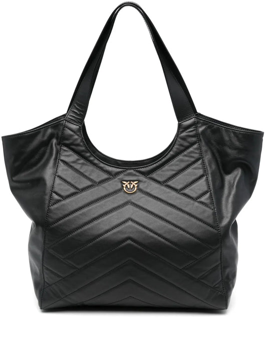 PINKO chevron quilted tote bag