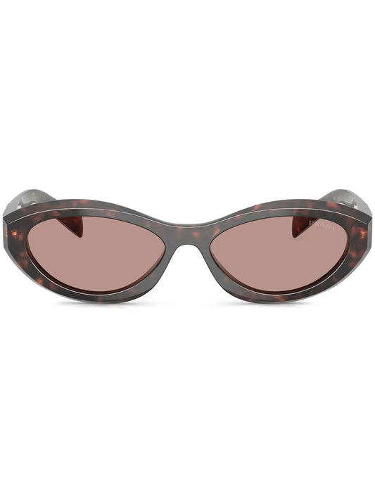 Prada Eyewear tortoiseshell effect oval sunglasses