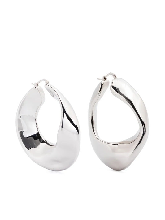 Jil Sander sculpted hoop earrings