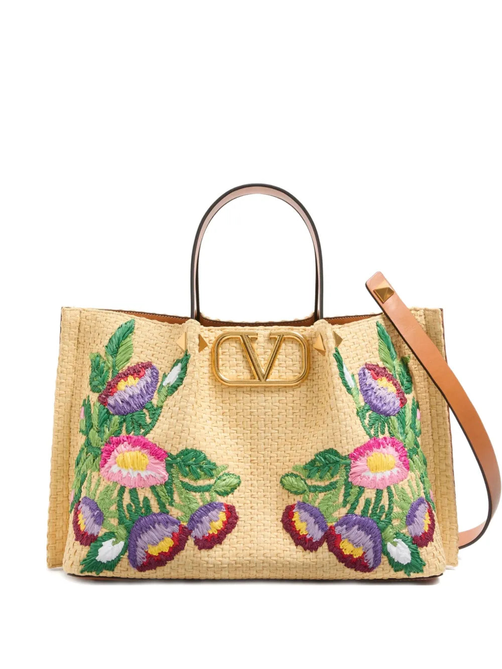 Valentino Garavani medium floral embroidered tote bag
