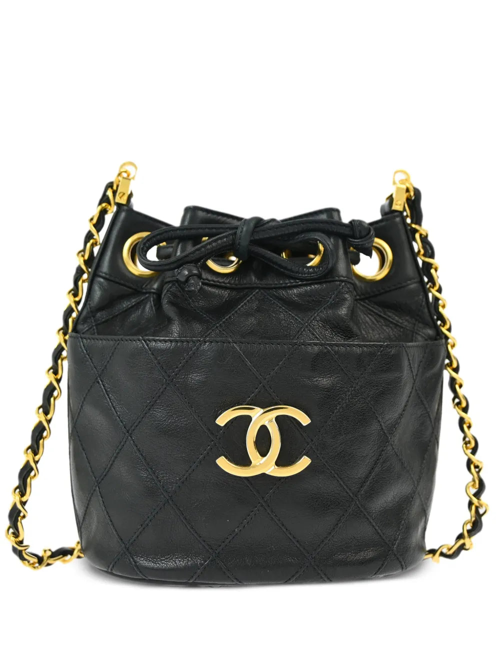 CHANEL 1985 1990 CC bucket bag