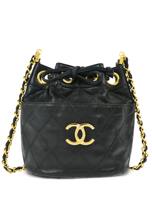 CHANEL 1985 1990 CC bucket bag