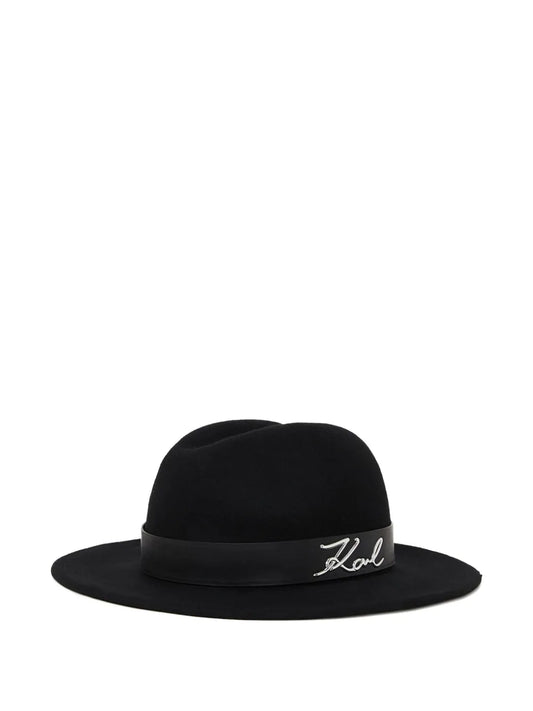 Karl Lagerfeld Signature fedora hat